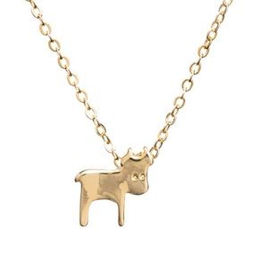 The Hungry Elephant Cow Charm Necklace